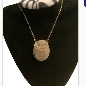 Gold over sterling silver gemstone 18” necklace